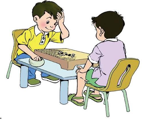小孩吃瓜下象棋,小孩的夏日趣味时光